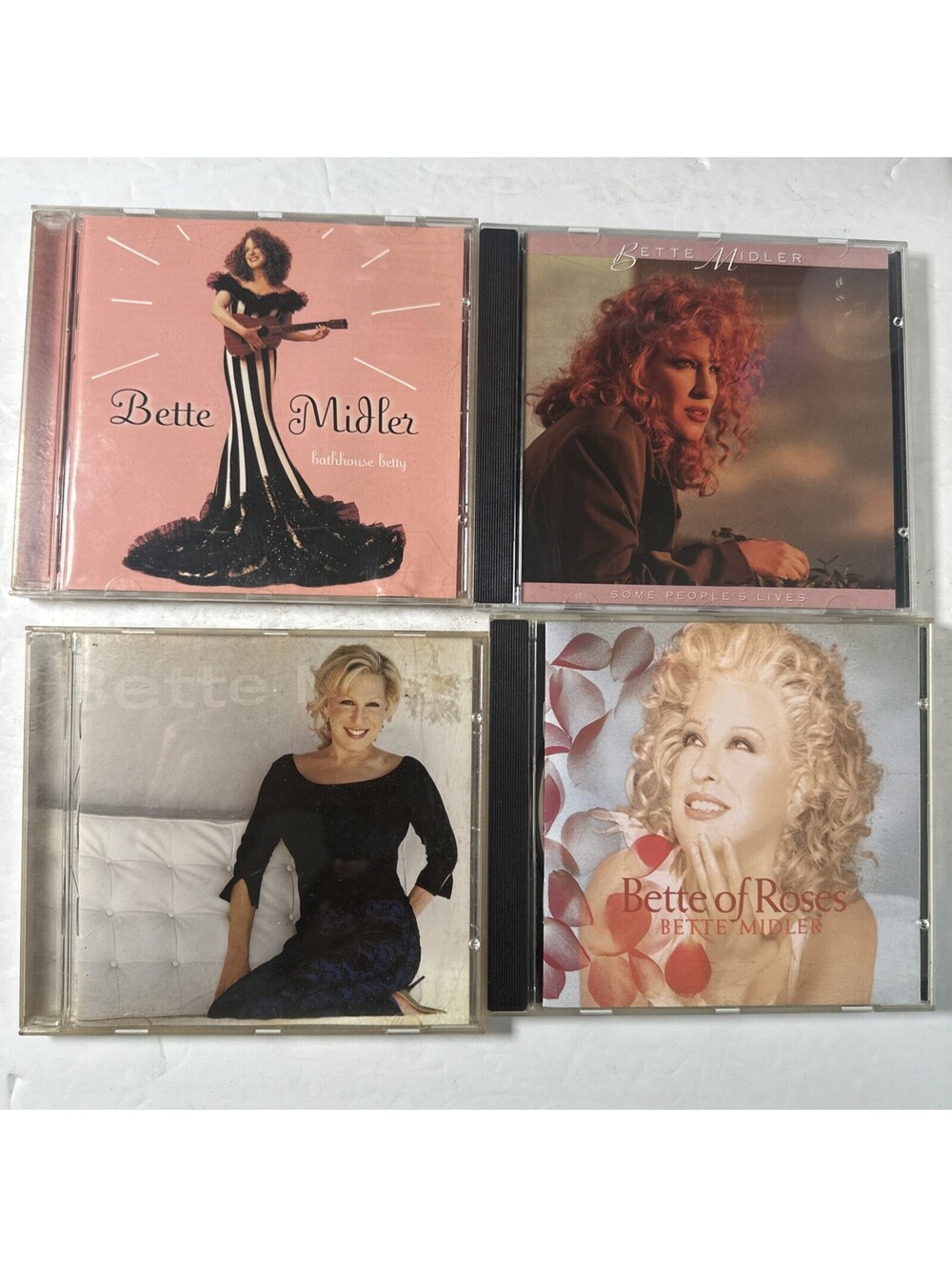 4 CD Lot Bette Midler, Bette Of Roses Some People's Lives Bathhouse Betty
